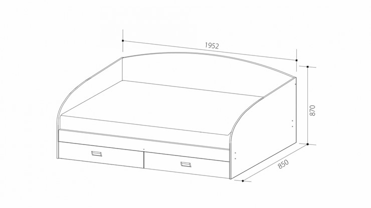 Кроватка Юниор-3 с ящиками в Элисте - изображение 1