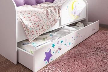 Детская кровать с ящиками Звездочка с бортиком, Розовый в Элисте - предосмотр 1