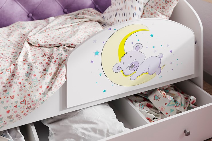 Детская кровать с бортиками Звездочка с бортиком, Бежевый в Элисте - изображение 2