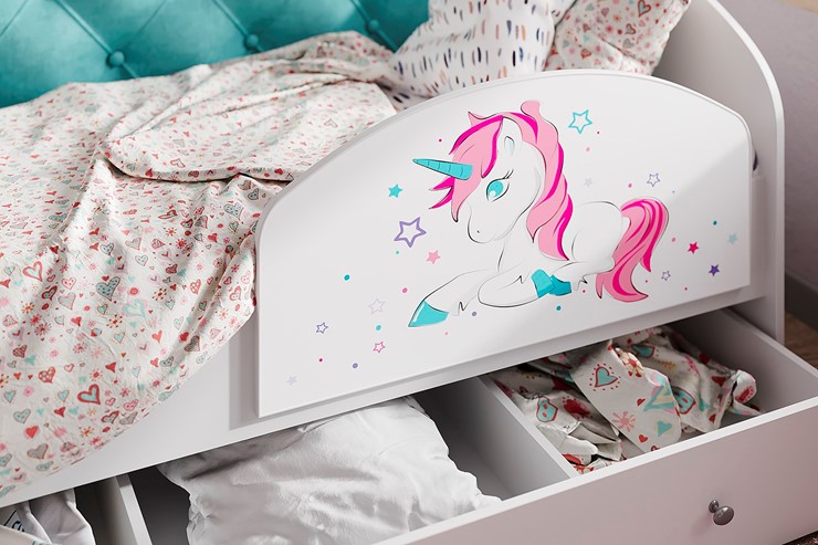 Детская кровать с ящиками Звездочка с бортиком, Розовый в Элисте - изображение 2