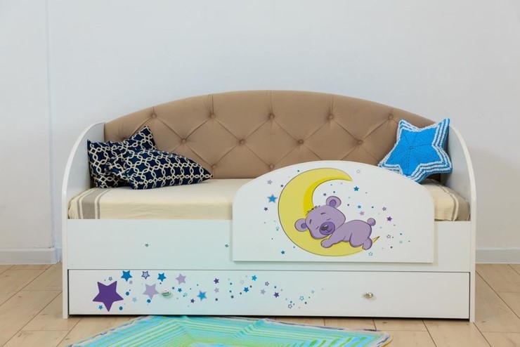 Детская кровать с бортиками Звездочка с бортиком, Бежевый в Элисте - изображение 7
