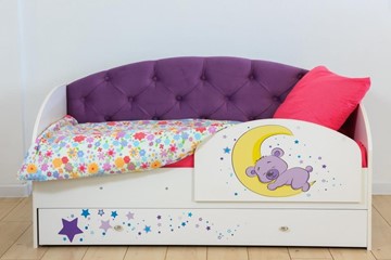 Односпальная детская кровать Звездочка с бортиком, Фиолетовый в Элисте - предосмотр 7