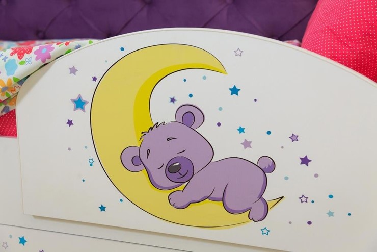 Односпальная детская кровать Звездочка с бортиком, Фиолетовый в Элисте - изображение 8