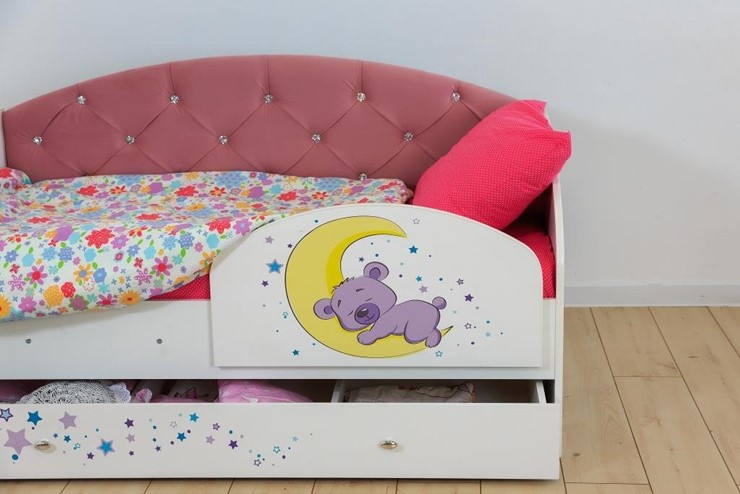 Детская кровать с ящиками Звездочка с бортиком, Розовый в Элисте - изображение 7