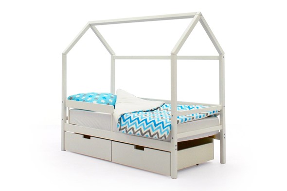 Кровать-домик Svogen белый в Элисте - изображение