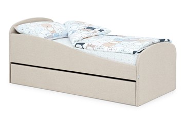 Кровать в детскую с ящиком Letmo карамель (рогожка) в Элисте - предосмотр