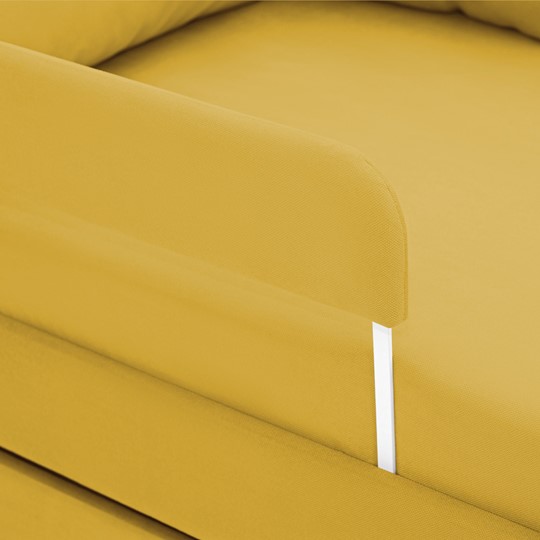Мягкая кровать Soffal горчичный (велюр) в Элисте - изображение 15