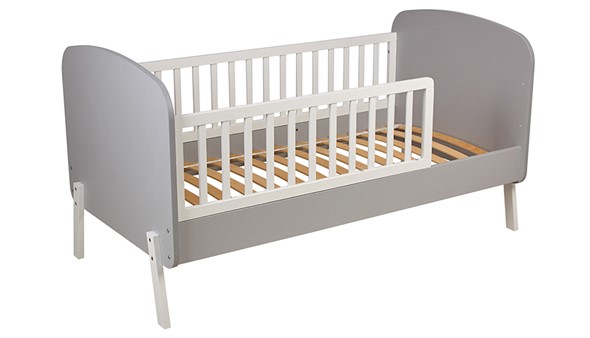 Кровать POLINI Kids Mirum 2000 Серый-Белый в Элисте - изображение