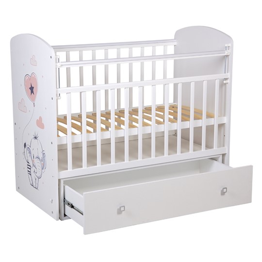 Детская кровать Фея 750 Слоник Белый в Элисте - изображение 1