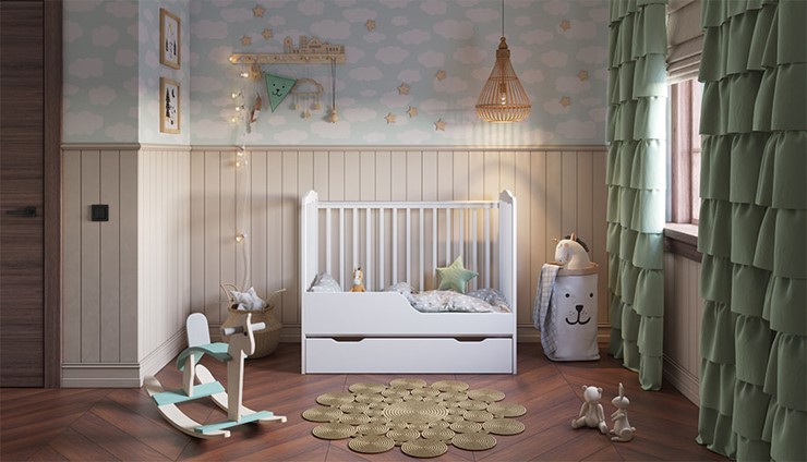 Кровать в детскую POLINI Kids Simple 310-02 Белый в Элисте - изображение 9