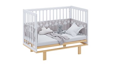 Детская кроватка серия 3400 POLINI Kids Simple 340 Белый / Натуральный в Элисте - предосмотр 8