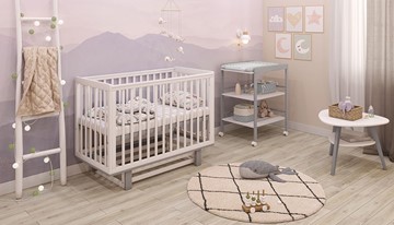 Кроватка детская серия 3400 POLINI Kids Simple 340 Белый / Серый в Элисте - предосмотр 10