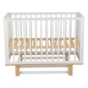 Кровать для новорожденных серия 3400 POLINI Kids Simple 340 с маятником Белый / Натуральный в Элисте - предосмотр 4