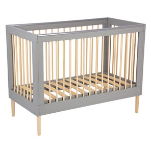 Кроватка детская POLINI Kids Simple 360 Серый / Натуральный в Элисте - предосмотр 1