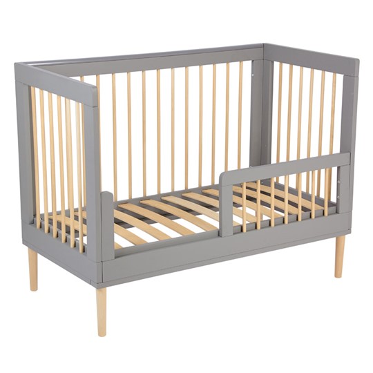 Кроватка детская POLINI Kids Simple 360 Серый / Натуральный в Элисте - изображение 2