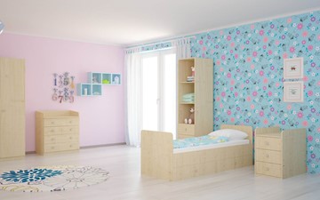 Кровать для новорожденных с комодом POLINI Kids Simple 1100 Натуральный в Элисте - предосмотр 4