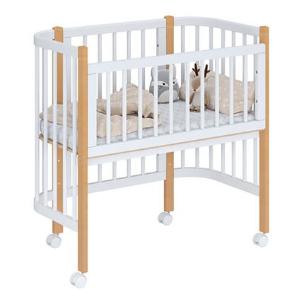 Приставная кровать POLINI Kids Simple 105 Белый / Бук в Элисте - изображение