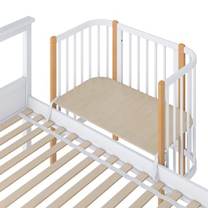 Приставная кровать POLINI Kids Simple 105 Белый / Бук в Элисте - предосмотр 3