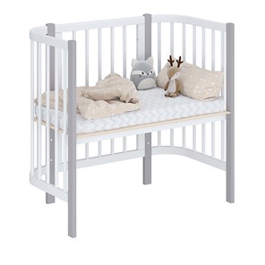 Детская кровать POLINI Kids Simple 105 Белый / Серый в Элисте - предосмотр 1