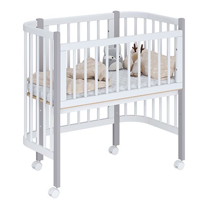 Детская кровать POLINI Kids Simple 105 Белый / Серый в Элисте - изображение