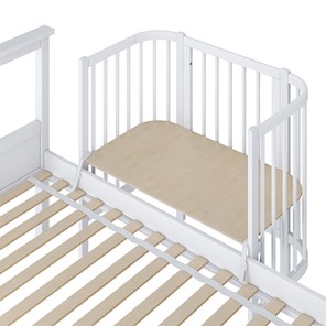 Кроватка детская приставная POLINI Kids Simple 105 Белый в Элисте - предосмотр 2
