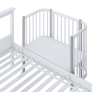 Приставная кровать POLINI Kids Simple 120 Белый / Серый в Элисте - предосмотр 4