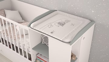 Детская кровать-трансформер с комодом POLINI Kids Ameli 800 Белый / Серый, серия AMELI в Элисте - предосмотр 3