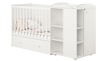 Детская кровать с комодом POLINI Kids Ameli 800 Белый, серия AMELI в Элисте - предосмотр 1