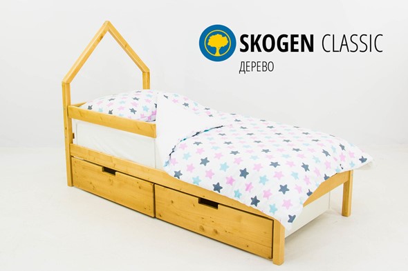 Детская кровать-домик мини Skogen дерево в Элисте - изображение