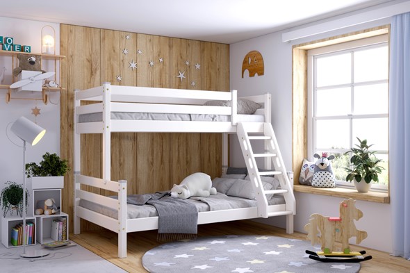 Детская 2-ярусная кровать Адель, Белый в Элисте - изображение