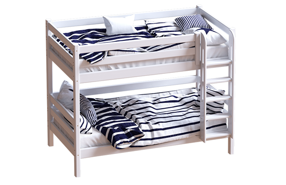 Кровать двухъярусная Авалон, восковая эмаль с прямой лестницей в Элисте - изображение