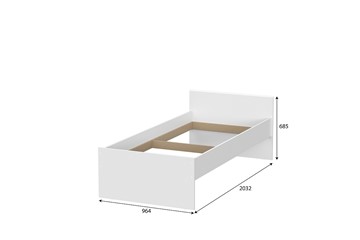 Выкатная детская кровать Токио, белый текстурный (одинарная (0,9х2,0) + выкатная) в Элисте - предосмотр 3