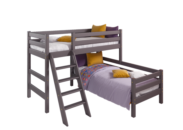Детская кровать двухъярусная угловая Соня, Вариант 8 Лаванда в Элисте - изображение