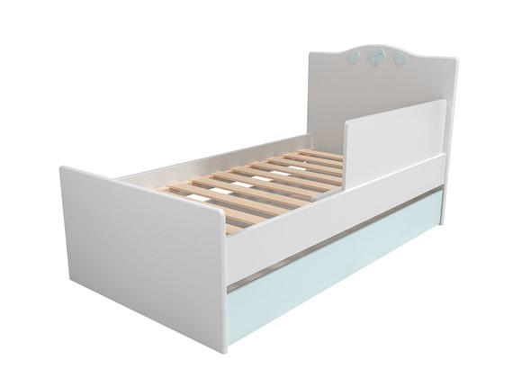 Кровать детская с ящиком и ограничителем НМ 041.07 «Лилу/Птички» в Элисте - изображение
