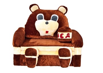 Диван детский Медведь с подушкой, ширина 120 см в Элисте - предосмотр