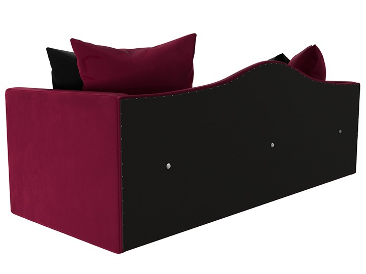 Детский диван Дориан, Бордовый/Черный (Микровельвет) в Элисте - изображение 6