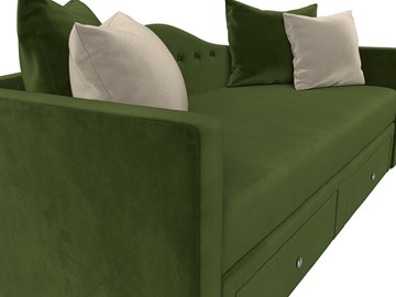 Диван-кровать Дориан, Зеленый/Бежевый (Микровельвет) в Элисте - предосмотр 3