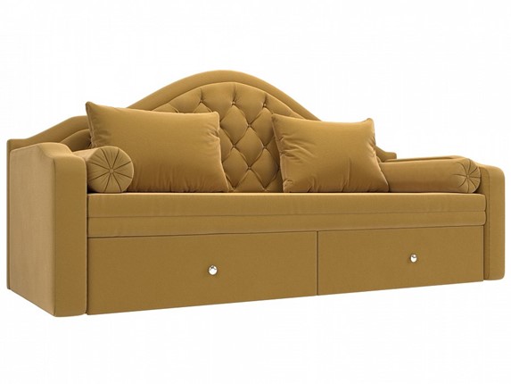 Диван-кровать Сойер, Желтый (Микровельвет) в Элисте - изображение