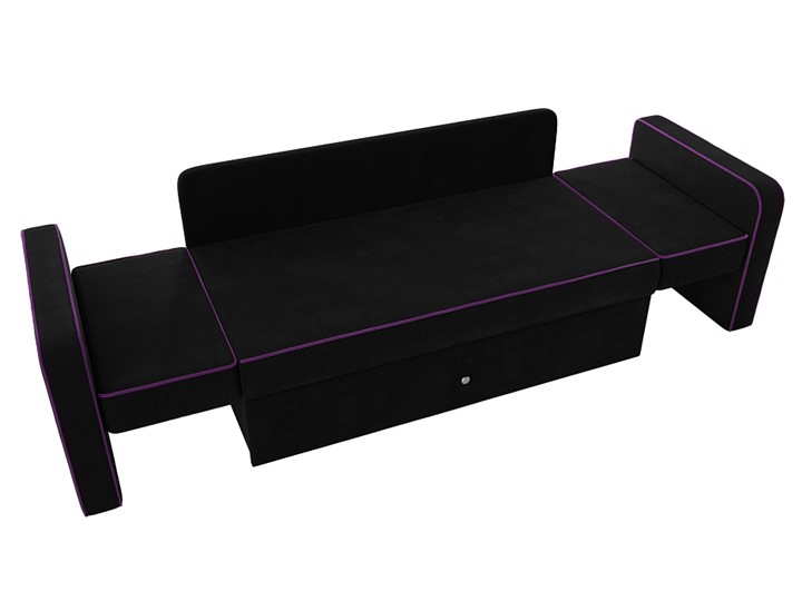 Детский диван Смарт, Черный/Фиолетовый (Микровельвет) в Элисте - изображение 2