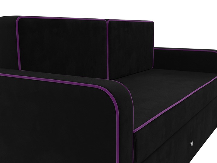 Детский диван Смарт, Черный/Фиолетовый (Микровельвет) в Элисте - изображение 6