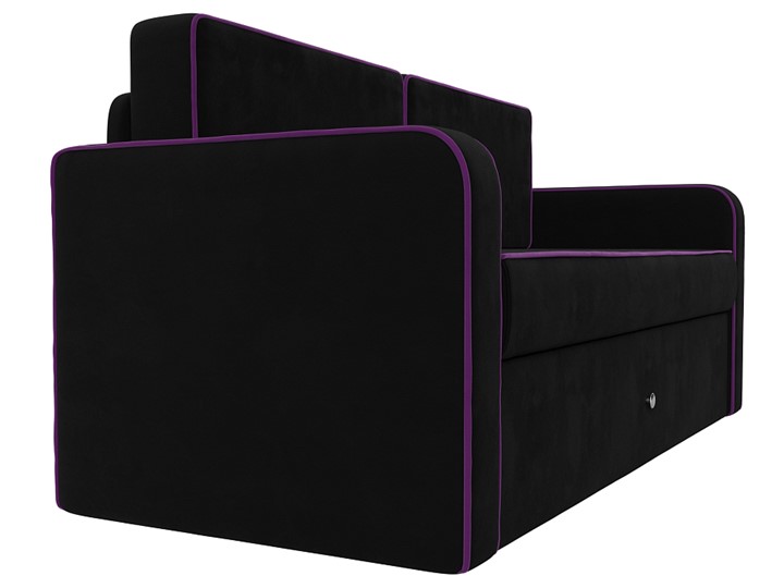 Детский диван Смарт, Черный/Фиолетовый (Микровельвет) в Элисте - изображение 7
