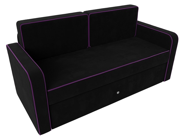 Детский диван Смарт, Черный/Фиолетовый (Микровельвет) в Элисте - изображение 8