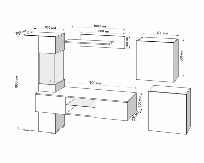 Набор мебели Минель (Белый) в Элисте - изображение 2