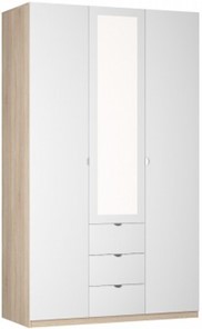 Шкаф 3-дверный Реал распашной (R-230х135х45-3-TR-М), с зеркалом в Элисте - предосмотр
