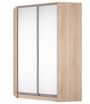 Угловой шкаф Аларти (YA-230х1400(602) (10) Вар. 5; двери D5+D5), с зеркалом в Элисте - изображение