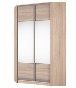 Угловой шкаф Аларти (YA-230х1250(602) (2) Вар. 4; двери D3+D3), с зеркалом в Элисте - предосмотр