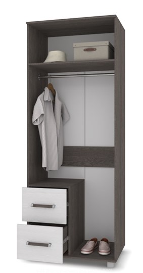 Шкаф 2-дверный В-24, Дуб млечный/Венге в Элисте - изображение 1