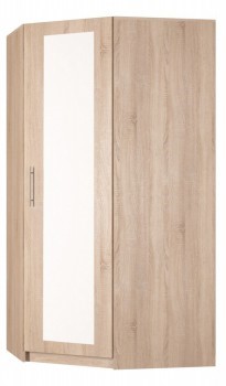 Угловой шкаф Реал (YR-198х884 (11)-М Вар.2), с зеркалом в Элисте - изображение