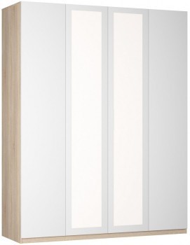 Шкаф распашной Реал (Push to open; R-230х180х45-1-PO-М), с зеркалом в Элисте - изображение