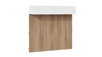 Шкаф навесной с декоративными панелями Порто (366) СМ-393.21.023-24 (Белый жемчуг/Яблоня беллуно/Белый софт) в Элисте